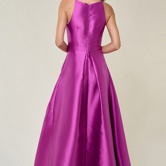 High Low Magenta Dress - Picture 3 of 5